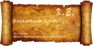 Kestenbaum Ernő névjegykártya