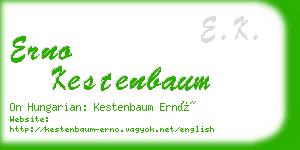 erno kestenbaum business card